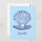  parel van de oceaan (blauw) briefkaart (Voorkant / Achterkant)