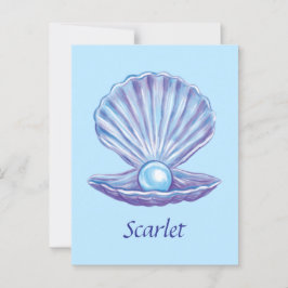 parel van de oceaan (blauw) briefkaart