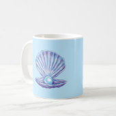 Parel van de oceaan (blauw) koffiemok (Voorkant links)