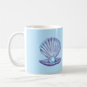 Parel van de oceaan (blauw) koffiemok