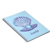 parel van de oceaan (blauw) notitieboek (Rechterzijde)