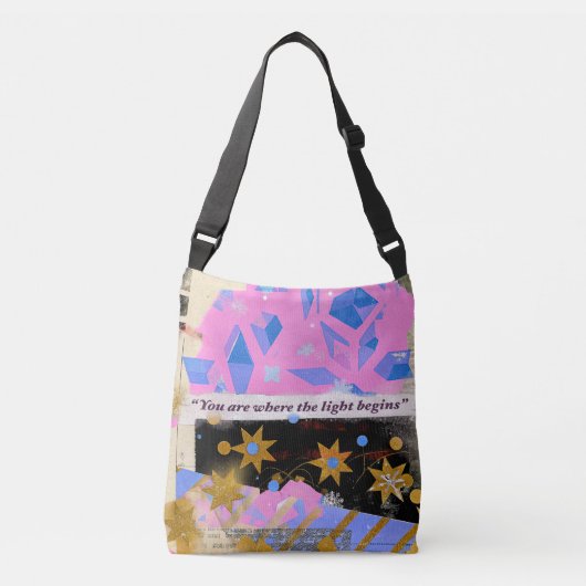 Parel van Licht – Roze Gouden Glans Tas (Voorkant)