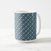 Parel vierkanten patroon koffiemok (Voorkant rechts)