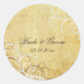  parel wervelingen bruiloft stickers (Voorkant)