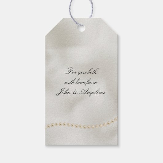 Parel Wit Luxe Cadeaulabel (Voorkant)