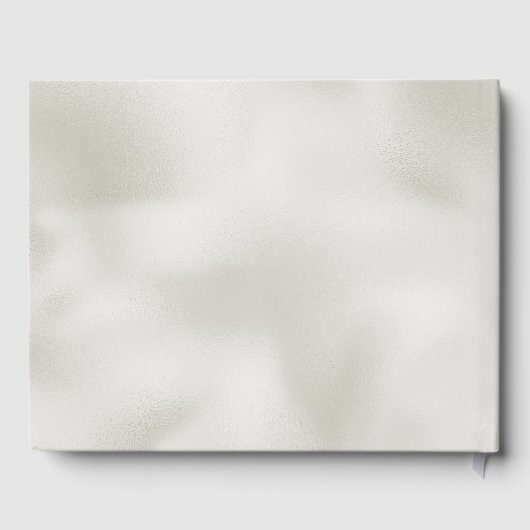 Parel Wit Luxe Trouwen Gastenboek (Achterkant)