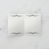 Parelachtig Blauw (dank u Nota) Bedankkaart (Binnen)