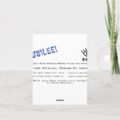 Parelachtig Blauw (dank u Nota) Bedankkaart (Achterkant)