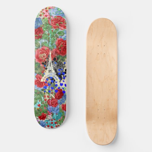Parelachtige Eiffeltoren Persoonlijk Skateboard (Voorkant)