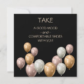 Parelballonnen. Elegant jarig Kaart (Achterkant)