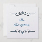 Parelblauw (uitnodiging voor ontvangst) kaart (Achterkant)