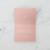 Parelconfetti op roze gouden bruiloft bedankkaart (Binnen)