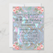 Parelemoer Iridescente Elegante Trouw Uitnodiging (Voorkant)