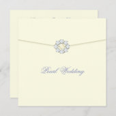 Parelen huwelijksjubileum met diamanten en parels kaart (Voorkant / Achterkant)