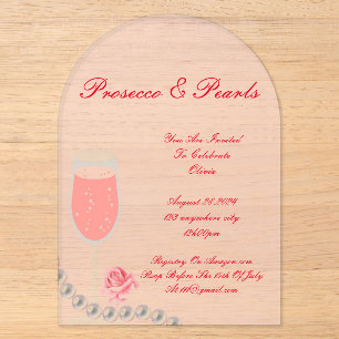 ParelEN PROSECCO BRUIDSSCHMAK ROZE UITNODIGING