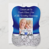 Parelglans uitnodigingen voor 65e trouwdag (Voorkant)