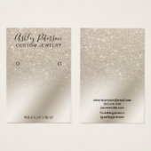 parelglitter iory ombre chic earing display visitekaartje (Voorkant /achterkant)