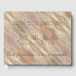 Parelgoud Rose Gouden Persoonlijke Gastboek Gastenboek