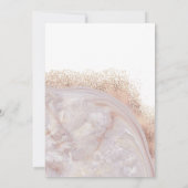 Parelgoud roze marmeren agaat kalligrafie kaart (Achterkant)