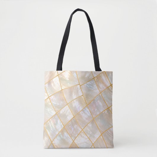 Parelgrijze Elegante Tote Tas (Voorkant)