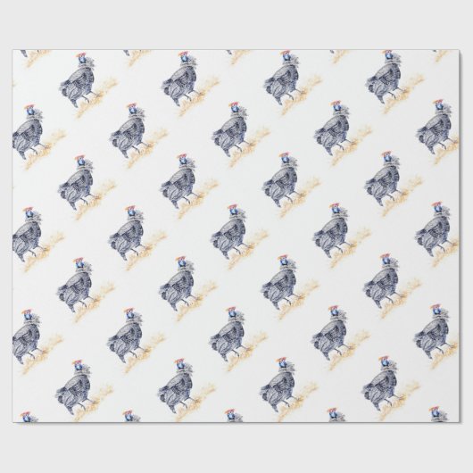 parelhoen cadeaupapier (Vlak)