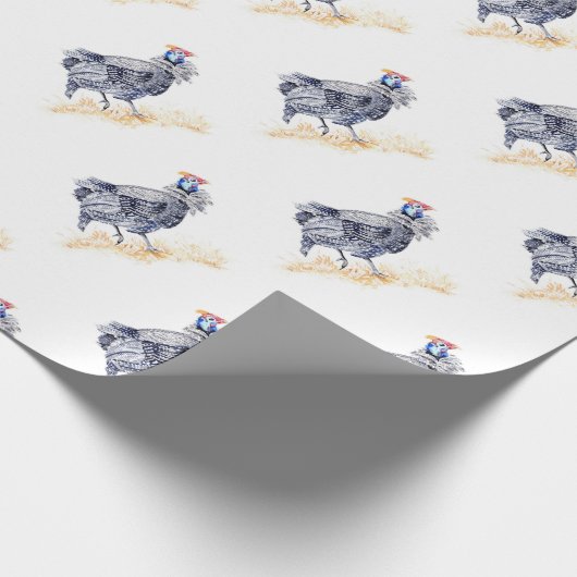 parelhoen cadeaupapier (Hoek)