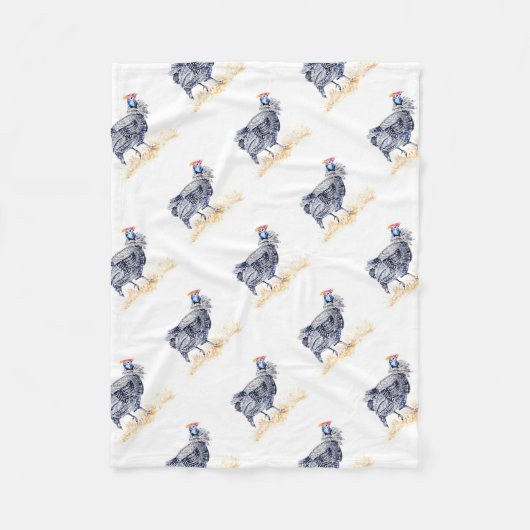parelhoen fleece deken (Voorkant)