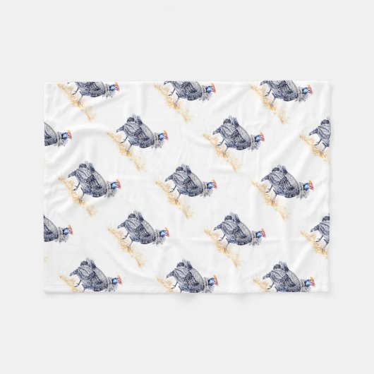 parelhoen fleece deken (Voorkant (Horizontaal))