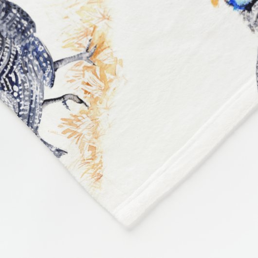 parelhoen fleece deken (Hoek)