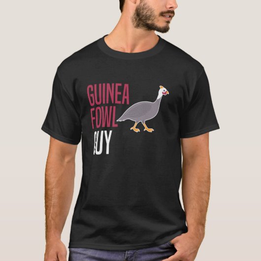 Parelhoen Kip Vogel Kerel T-shirt (Voorkant)