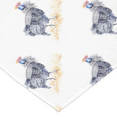 parelhoen korte tafelloper (Hoek)