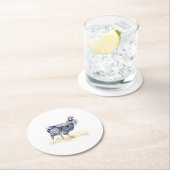 parelhoen ronde kartonnen onderzetter (Insitu)