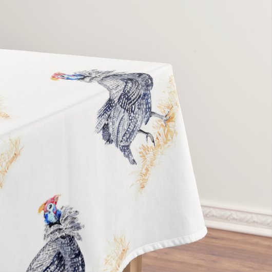 parelhoen tafelkleed (Voorbeeld)