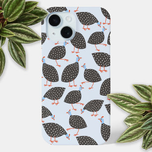 Parelhoen vogelpatroon iPhone 15 case
