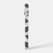 Parelhoen vogelpatroon iPhone 15 case (Linkerkant)
