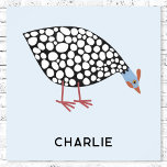 Parelhoenders gepersonaliseerd poster<br><div class="desc">Een schattige en eigenzinnige Guinee hen voor boeren,  vogelliefhebbers en iedereen! Originele kunst van Nic Squirrell. Wijzig de naam of tekst om te personaliseren, </div>