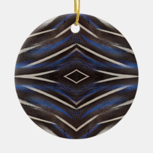 Parelhoenveerontwerp Keramisch Ornament (Voorkant)