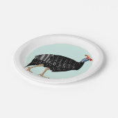 parelhoenvogel papieren bordje (Gekanteld)