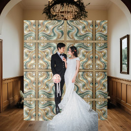 Parelkust Elegantie Golven Achtergrond Wandkleed