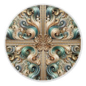 Parelkust Elegantie Keramische Knop (Voorkant)