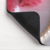 Parellen en anjers - teamwerk mousepad muismat (Hoek)