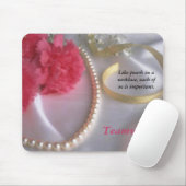 Parellen en anjers - teamwerk mousepad muismat (Met muis)