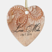 Parellen en foto's | perfecte perziken keramisch ornament (Rechts)