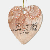 Parellen en foto's | perfecte perziken keramisch ornament (Links)