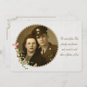  ParelLijst Wedding Vow Renewal Kaart (Voorkant / Achterkant)