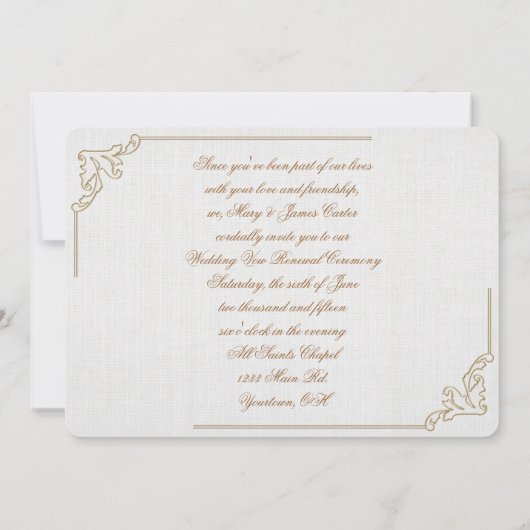  ParelLijst Wedding Vow Renewal Kaart (Achterkant)