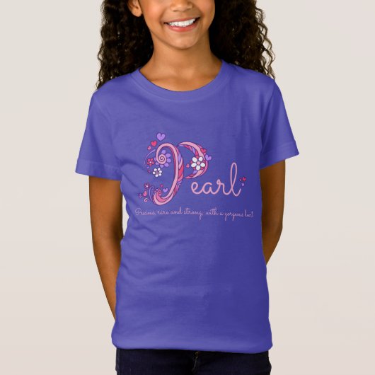 Parelmeisjes P-naam betekent monogram kleding T-shirt (Voorkant)
