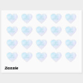 Parelmoer Blauw Roze schijnt Hart Sticker (Vel)