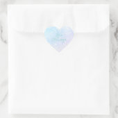 Parelmoer Blauw Roze schijnt Hart Sticker (Tas)