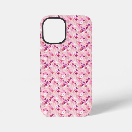 Parelmoer, Bloemen & Roze iPhone Hoesje (Achterkant)